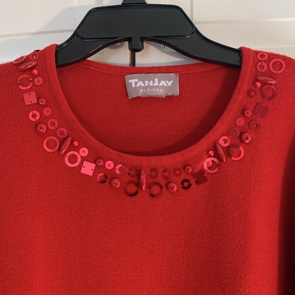 TanJay Sweaters - TanJay Red Crew Neck Sweater EUC